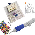 Punch needle embroidery pen and 50-color thread kit